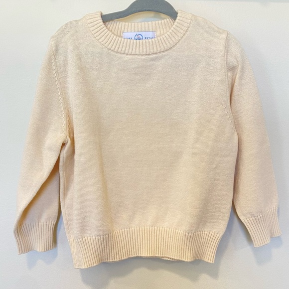 Henry Duvall Toddler Ivory Crewneck Sweater Size 2T 95% Cotton 5% Cashmere - Picture 2 of 7